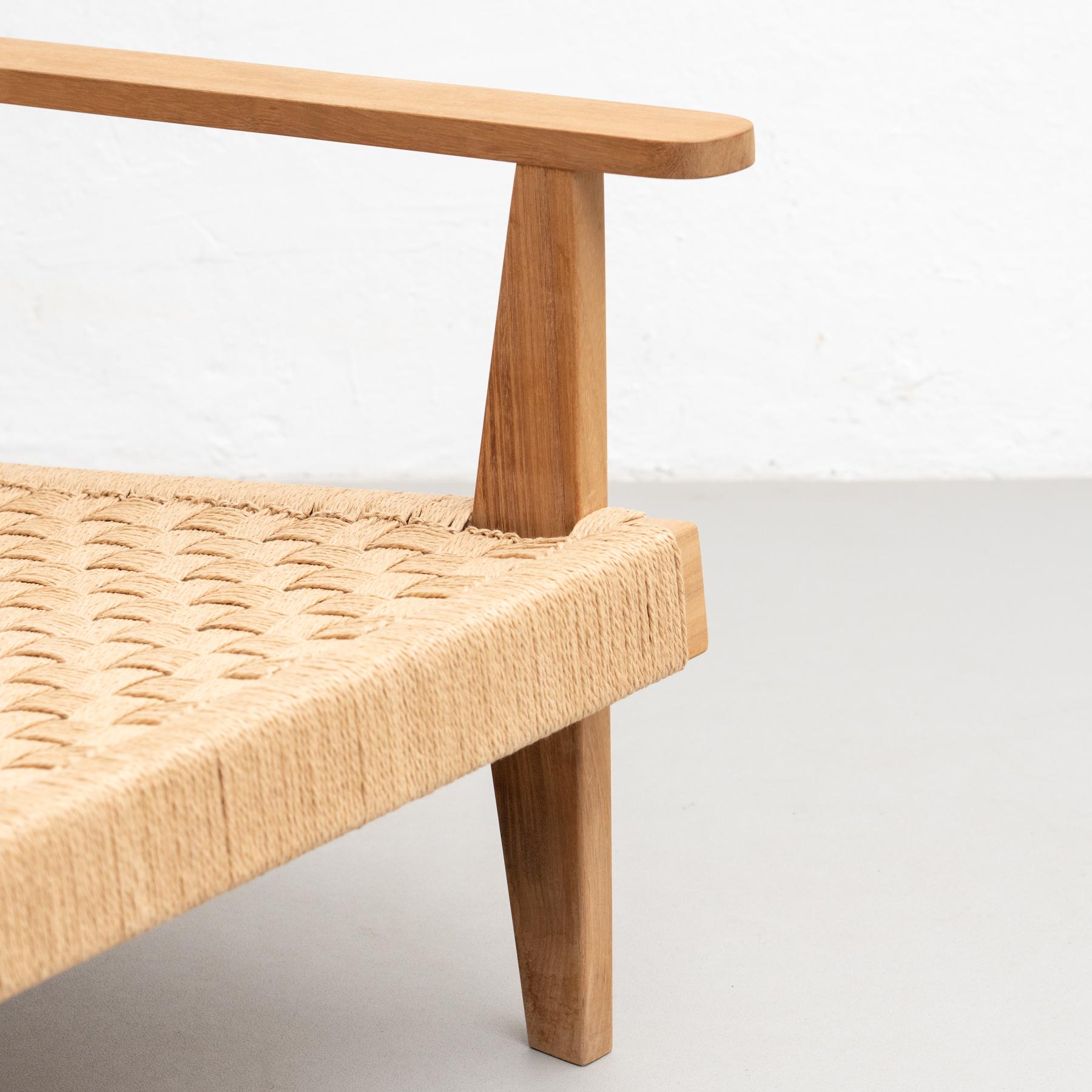 Wood and Rope Easy Armchair after Clara Porset 9