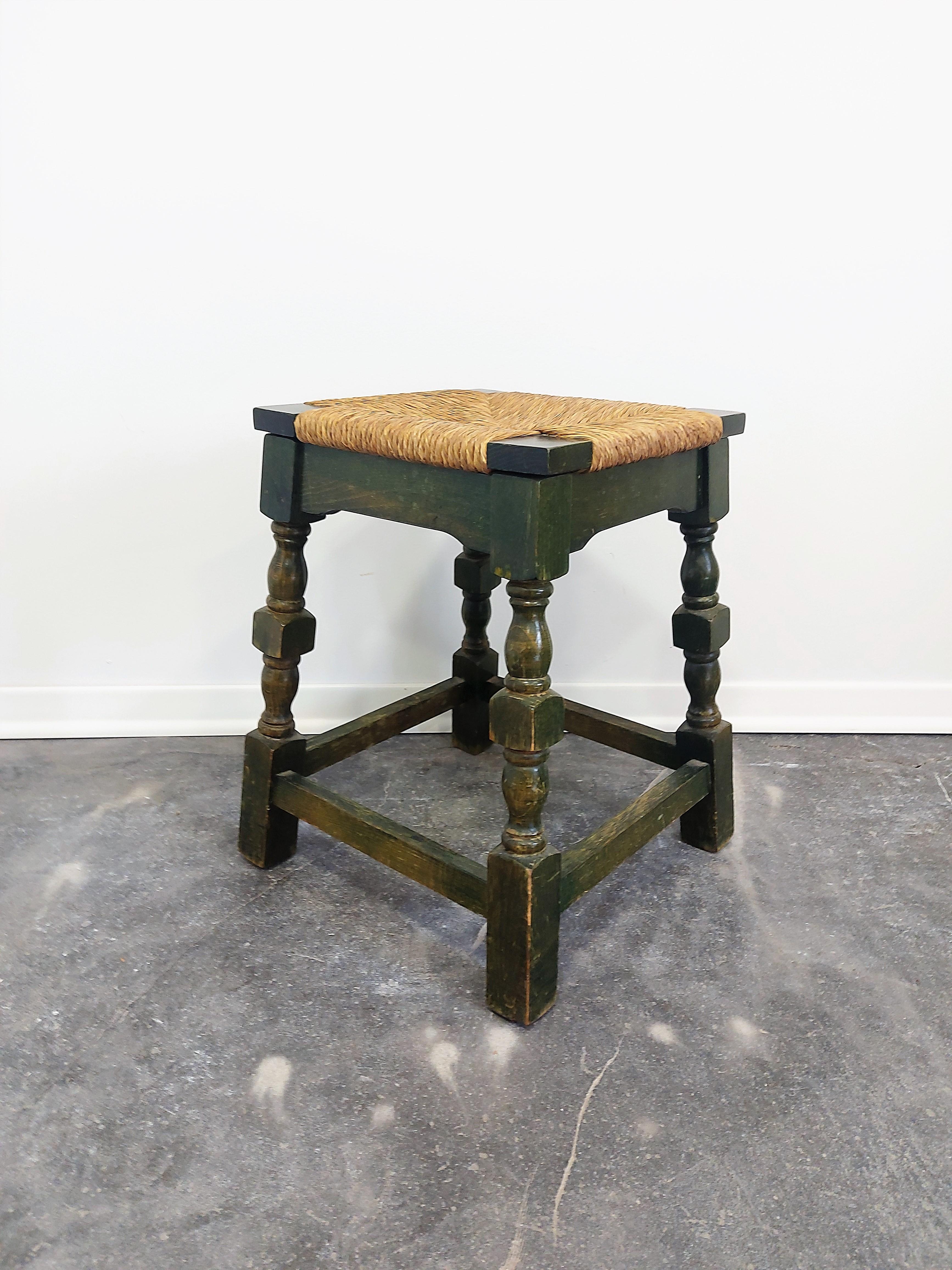 Wood and Rope Stool, 1980s For Sale 1