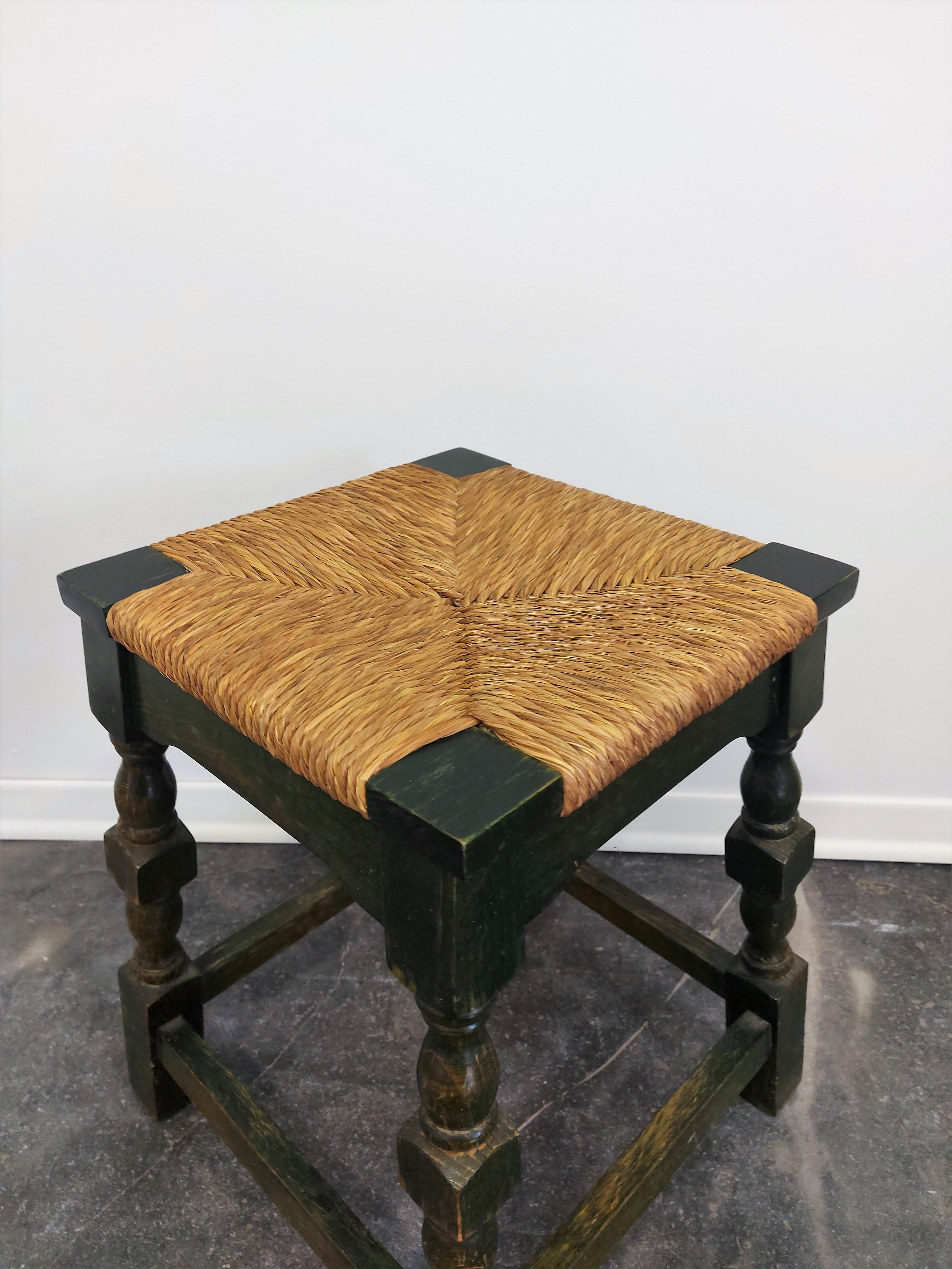 Wood and Rope Stool, 1980s For Sale 2
