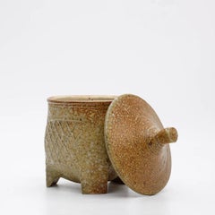 Wood and Salt Fired Box by American Potter Michael Simon