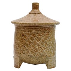 Wood and Salt Fired Box by American Potter Michael Simon