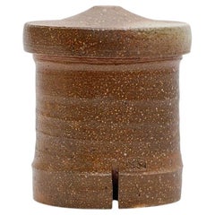 Wood and Salt Fired Box by American Potter Michael Simon