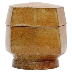 Wood and Salt Fired Box by American Potter Michael Simon