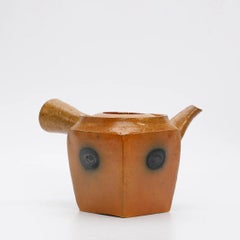 Wood and Salt Fired Teapot by American Potter Michael Simon
