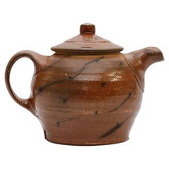 Wood and Salt Fired Teapot by American Potter Michael Simon