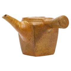 Wood and Salt Fired Teapot by American Potter Michael Simon