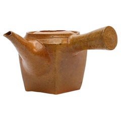 Wood and Salt Fired Teapot by American Potter Michael Simon