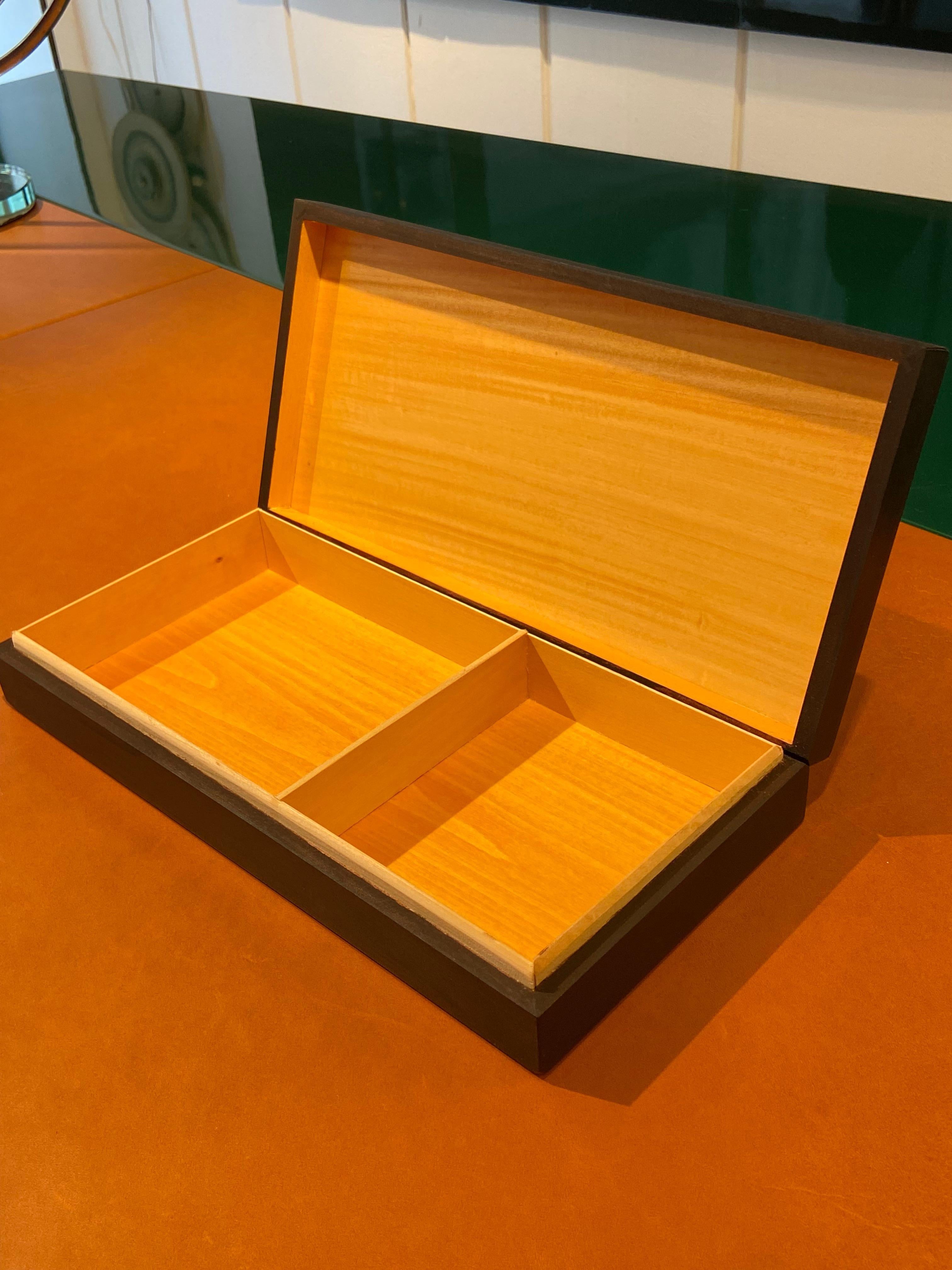 Boîte à rhinocéros en bois et acier inoxydable de Jean-Pierre Chevalier, vers 1970 4