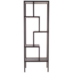 Wood and Steel off Set Etagere
