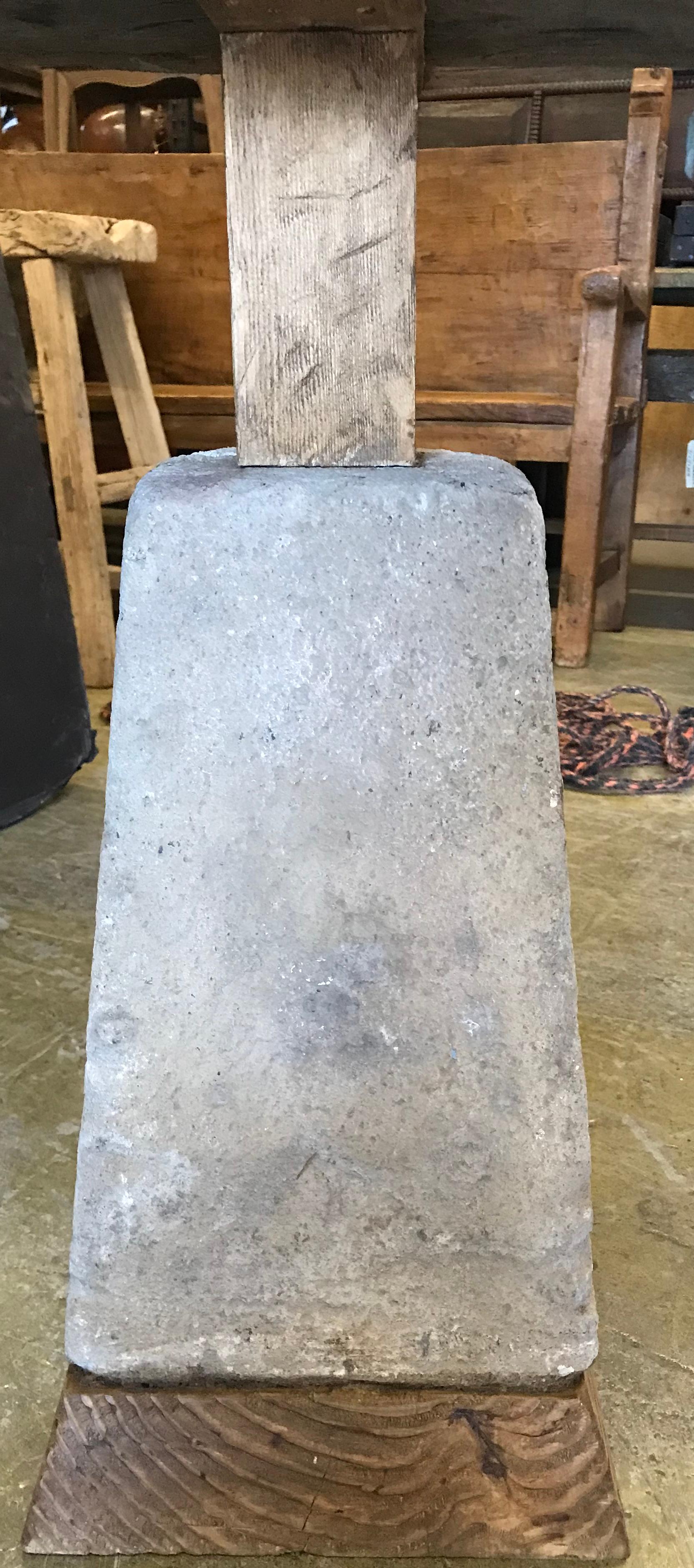 Wood and Stone Console 6