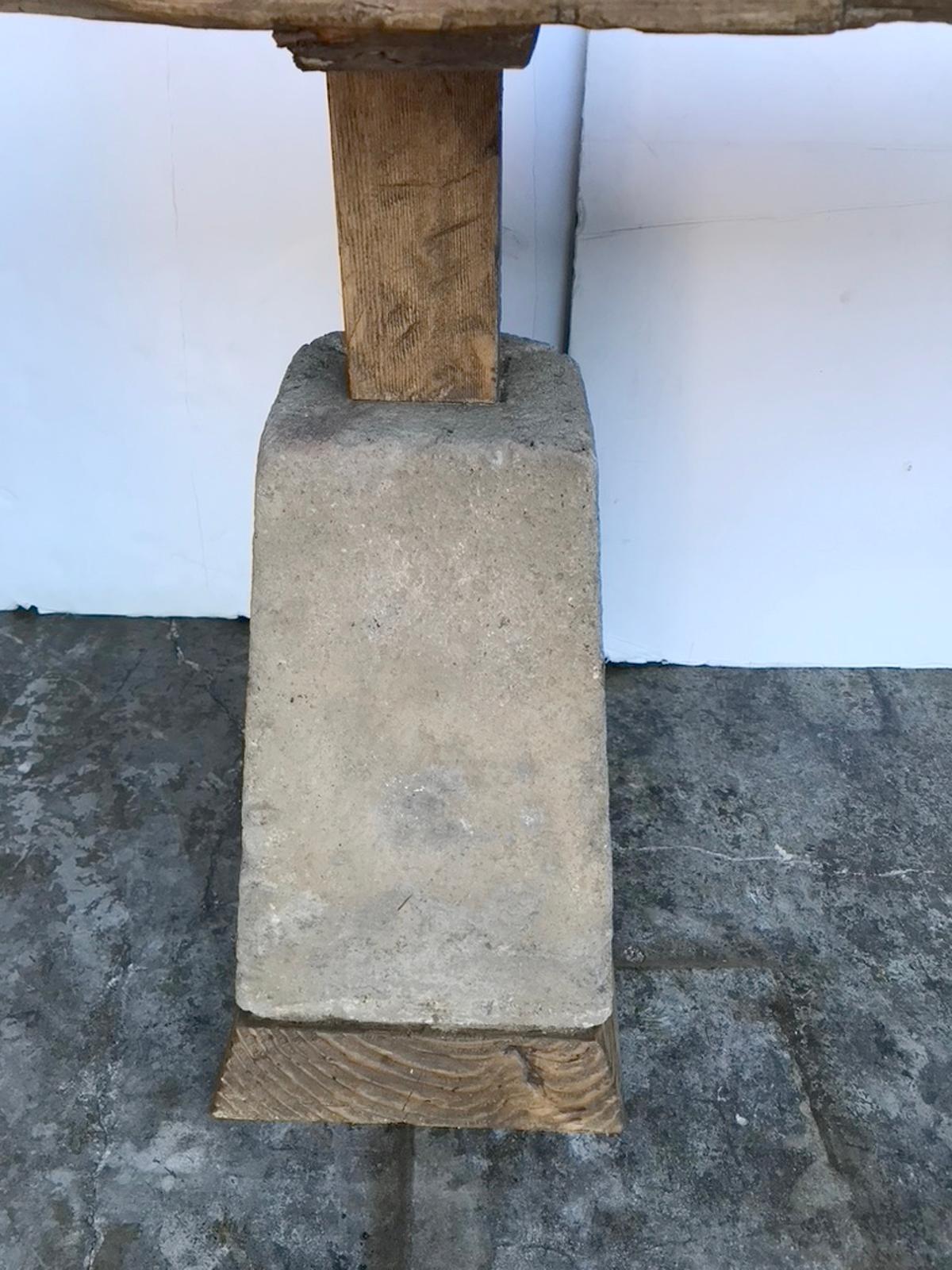 Wood and Stone Console 10