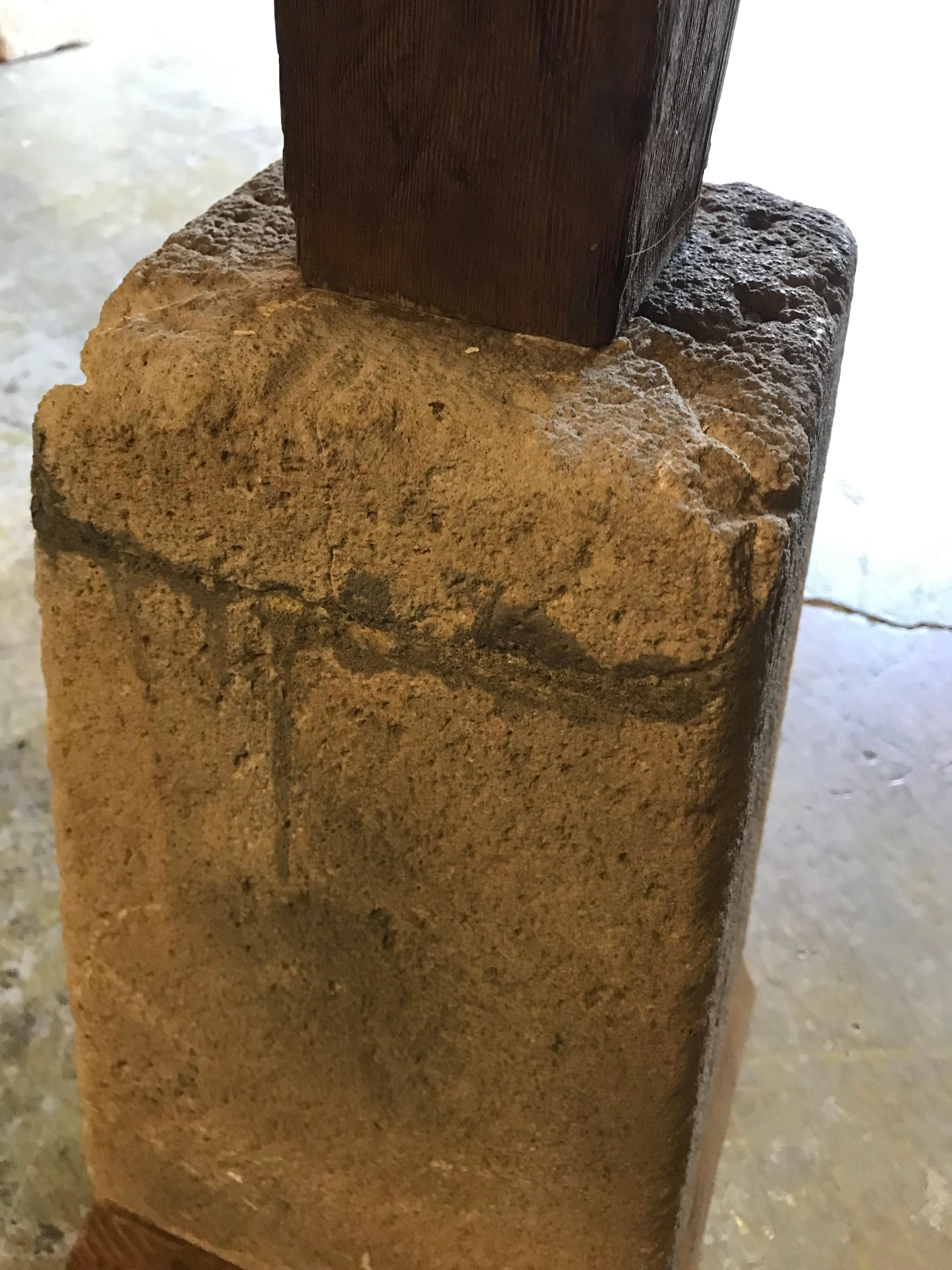 Wood and Stone Console 13