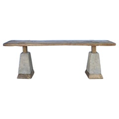 Wood and Stone Console