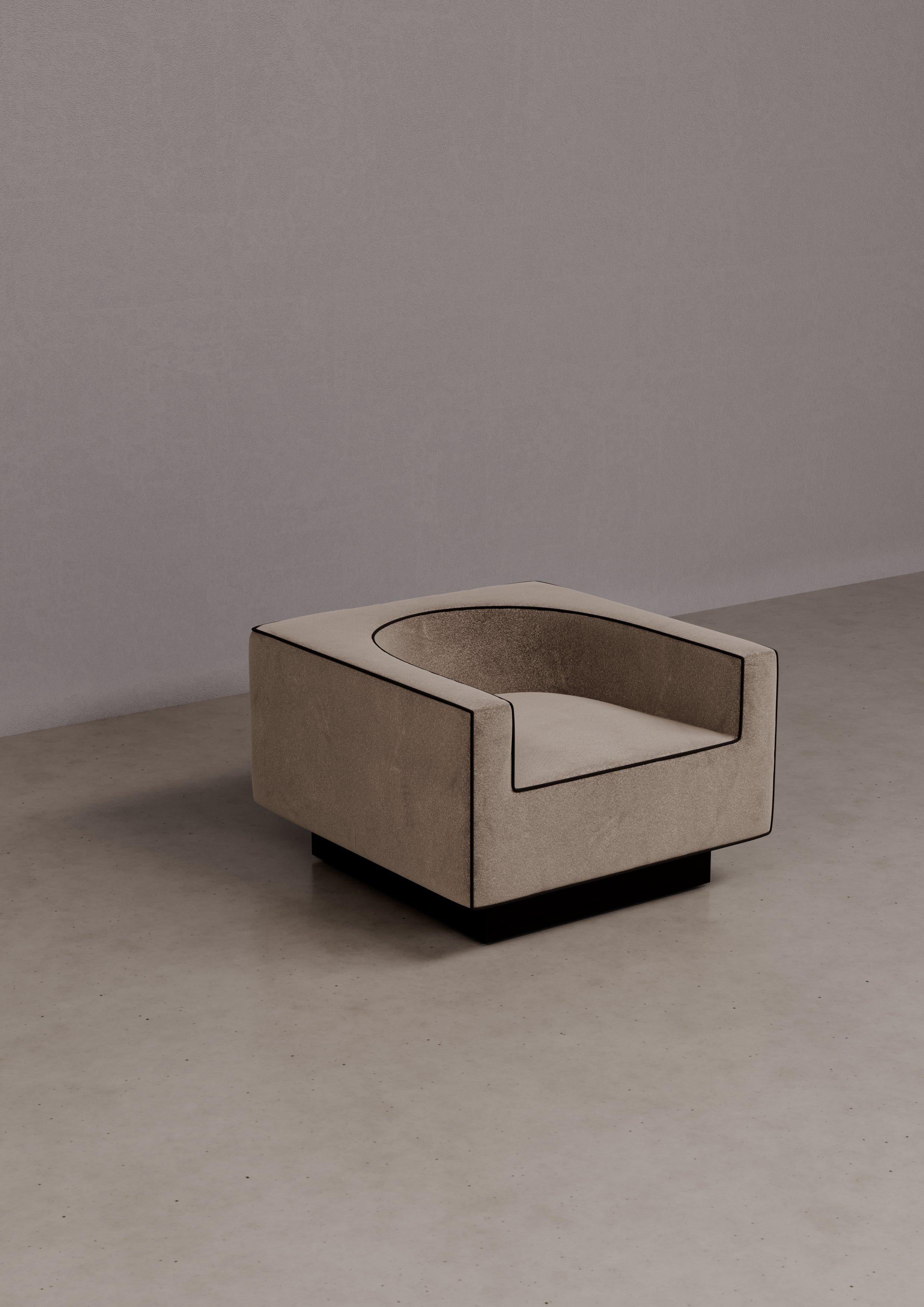 Pantheon-Sessel aus Holz und Polsterung von Dainelli Studio Atelier A im Zustand „Neu“ im Angebot in Geneve, CH