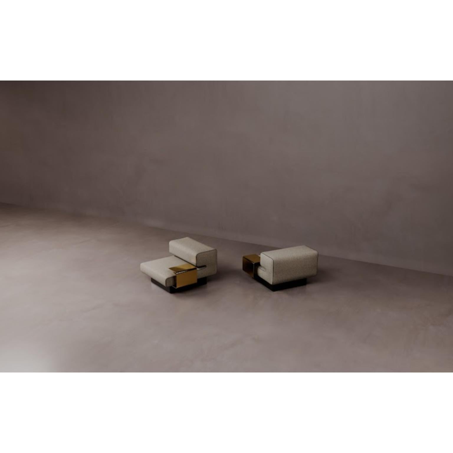 Proper Sessel aus Holz und Polsterung von Dainelli Studio Atelier A (Italienisch) im Angebot