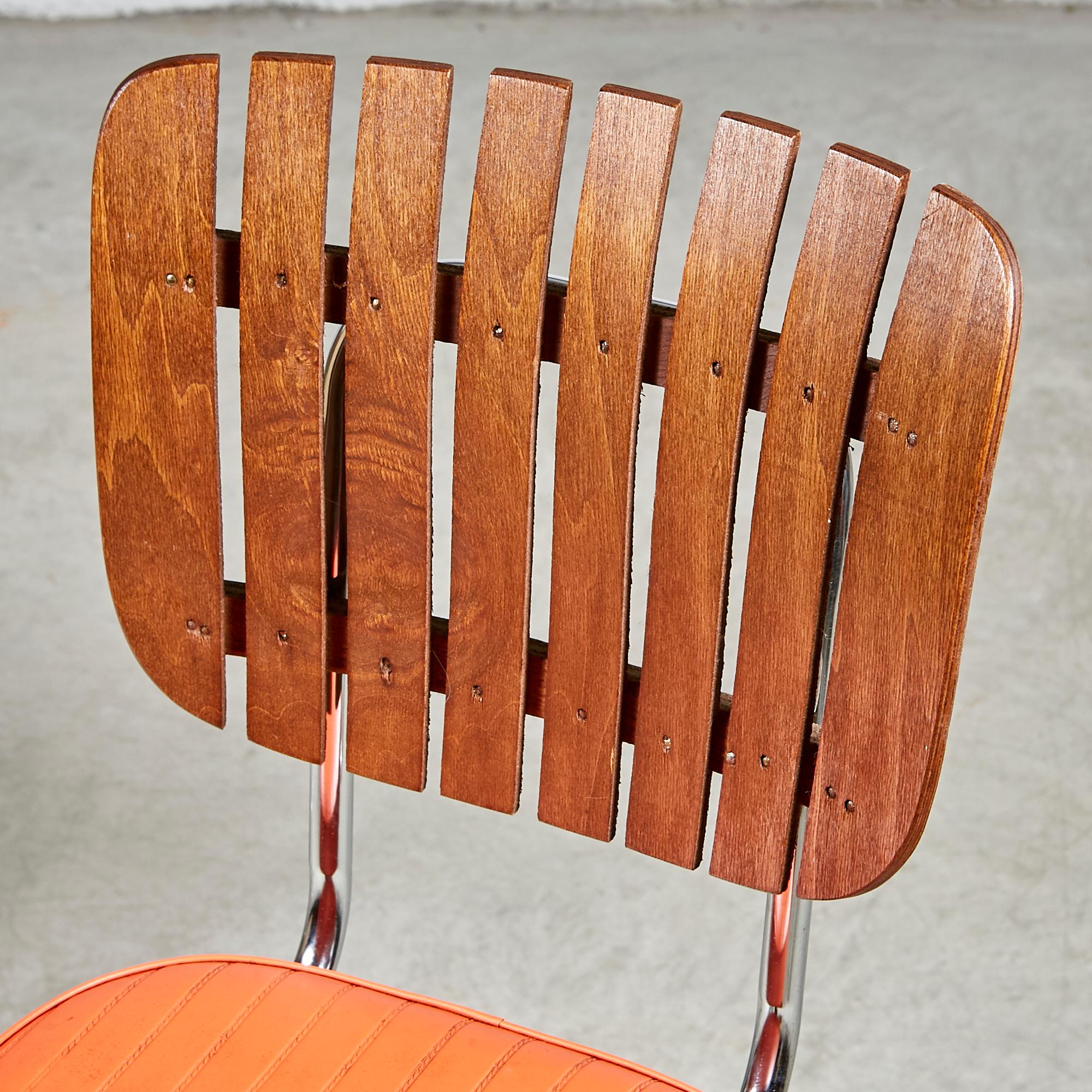 American Wood and Vinyl Bar Stools, 1960s