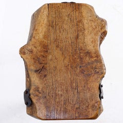 Wood and wrought iron tripod Side table - 1960s