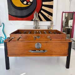 Wood and Zinc Foosball Table, 1950s Italy
