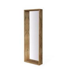 Kunst-Spiegel aus Holz mit Regal, hergestellt in Italien