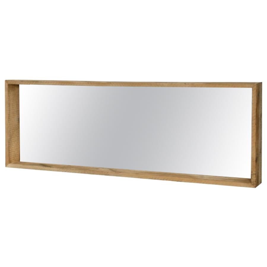 Wood Art Mirror with Shelf, Made in Italy