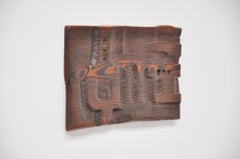 Wood Artwork Wall Sculpture Abstract Ceder Wood 1971 Alexandre Noll Style