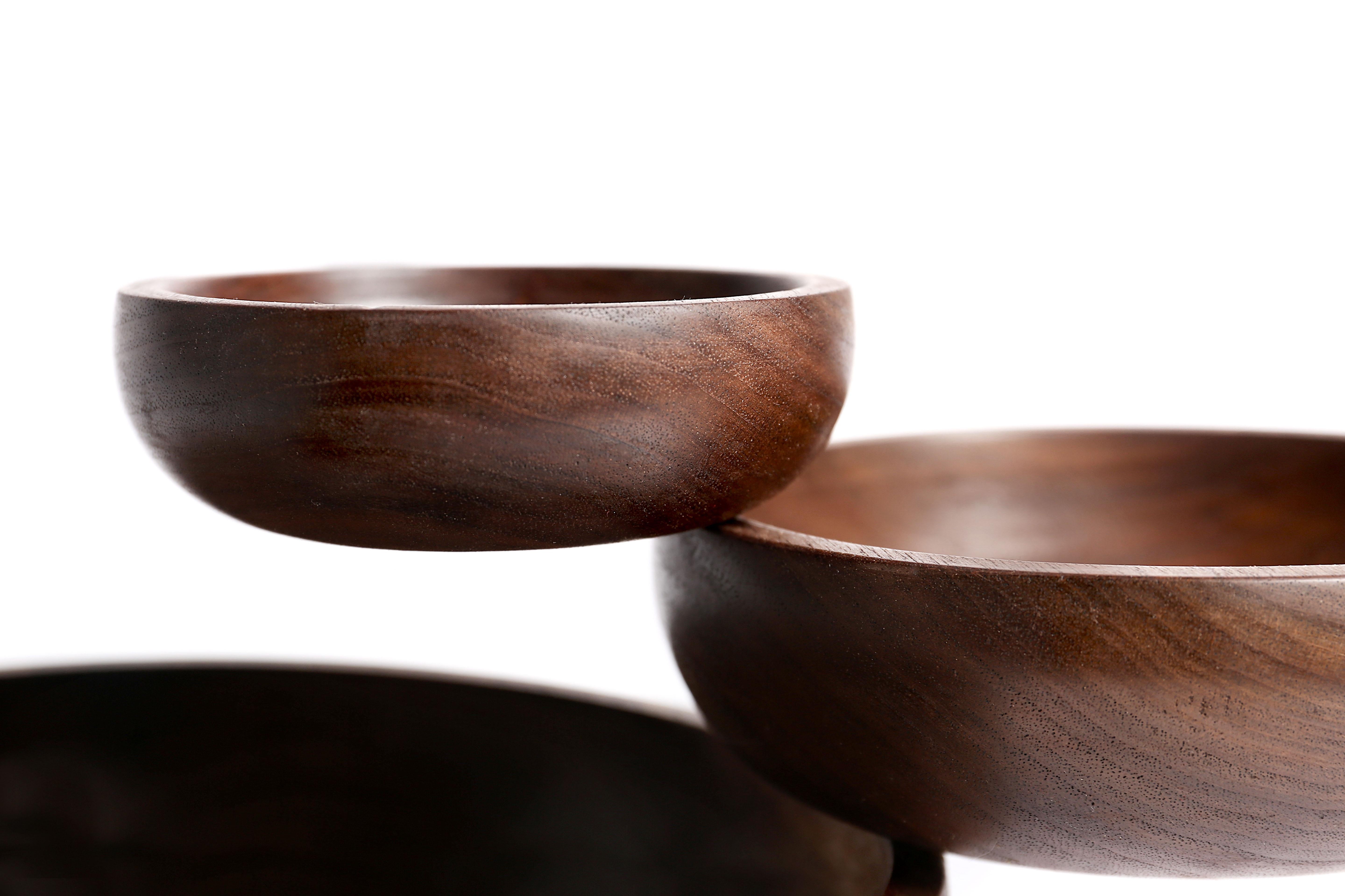 Mexican Balancing Wood Sculptural Bowl from the Balance Collection by Joel Escalona