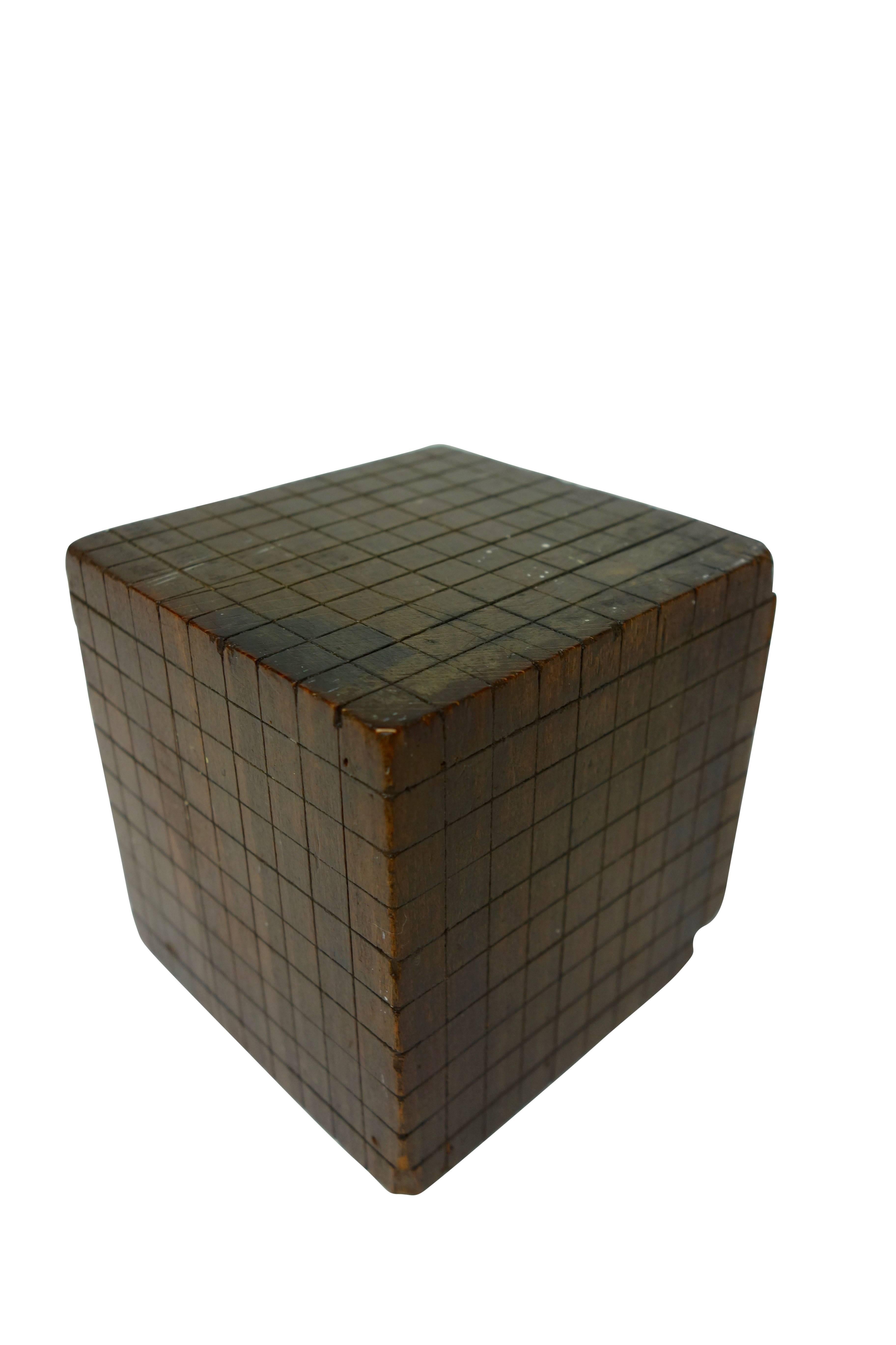 Wood “Base Ten” Cube Educational Model 3