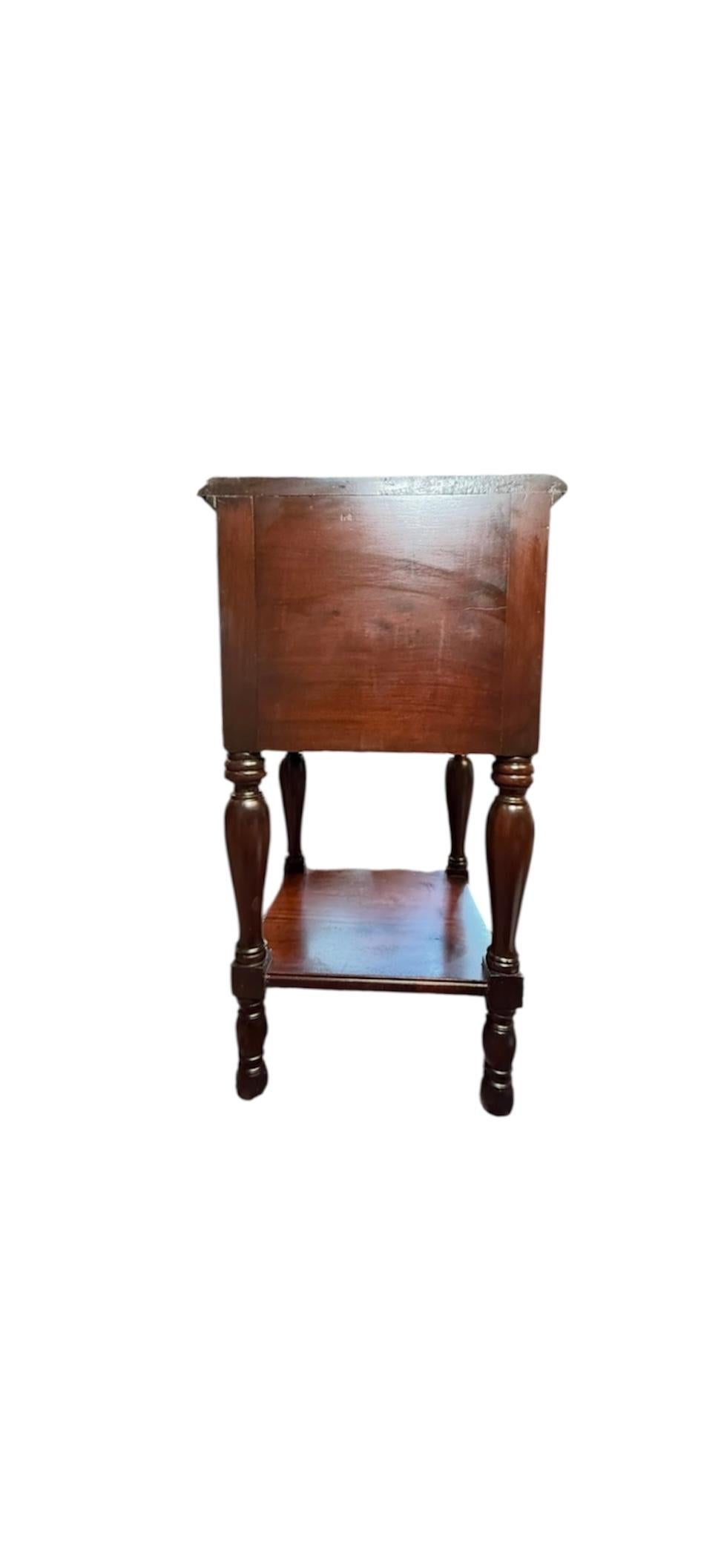 American Colonial Style Wood Bedside/Nightstand Table For Sale 5