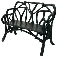 Vintage Wood Bench, "1950"