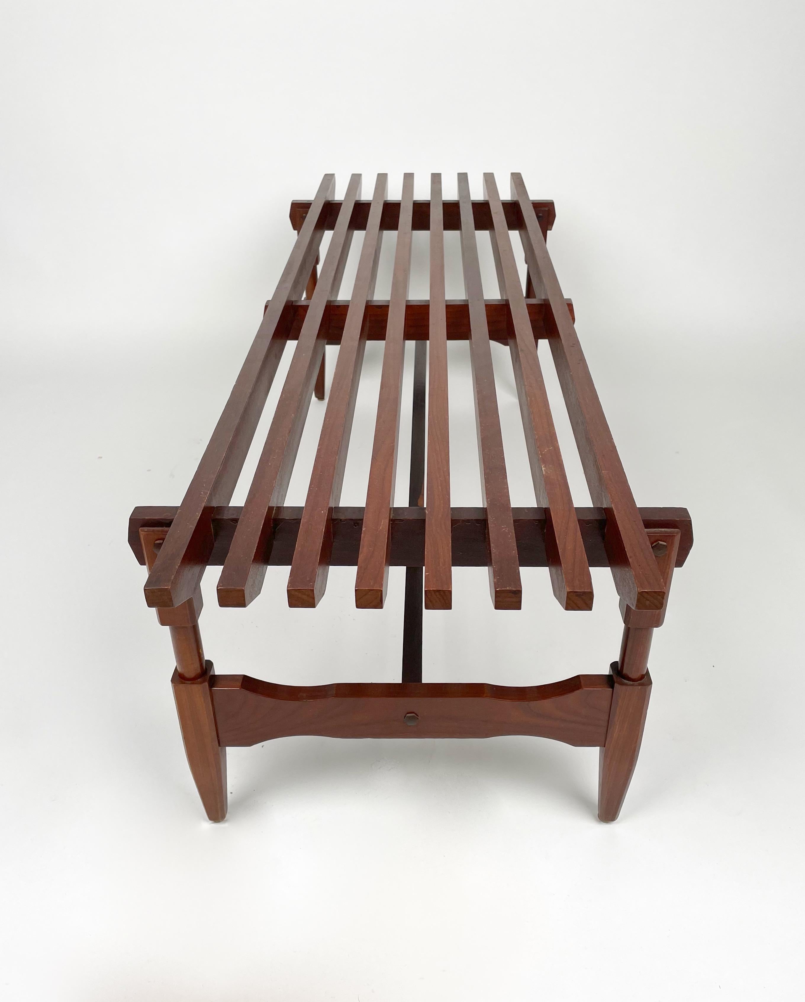 Wood Bench Attributed to Ico Parisi Italy 1950s For Sale 4