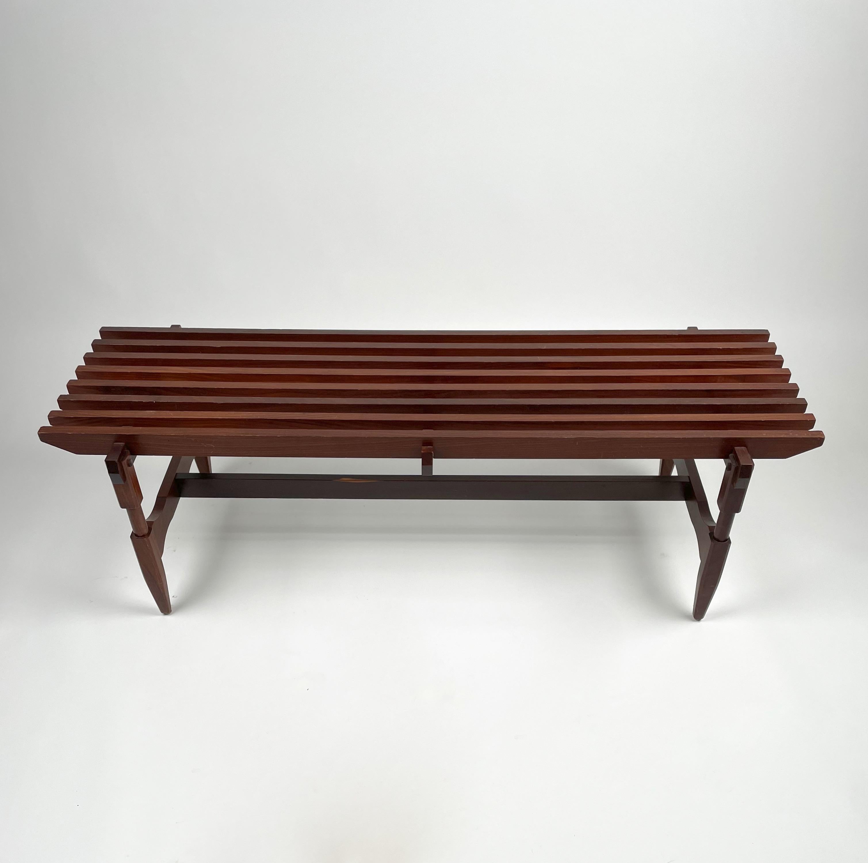 Wood Bench Attributed to Ico Parisi Italy 1950s For Sale 5