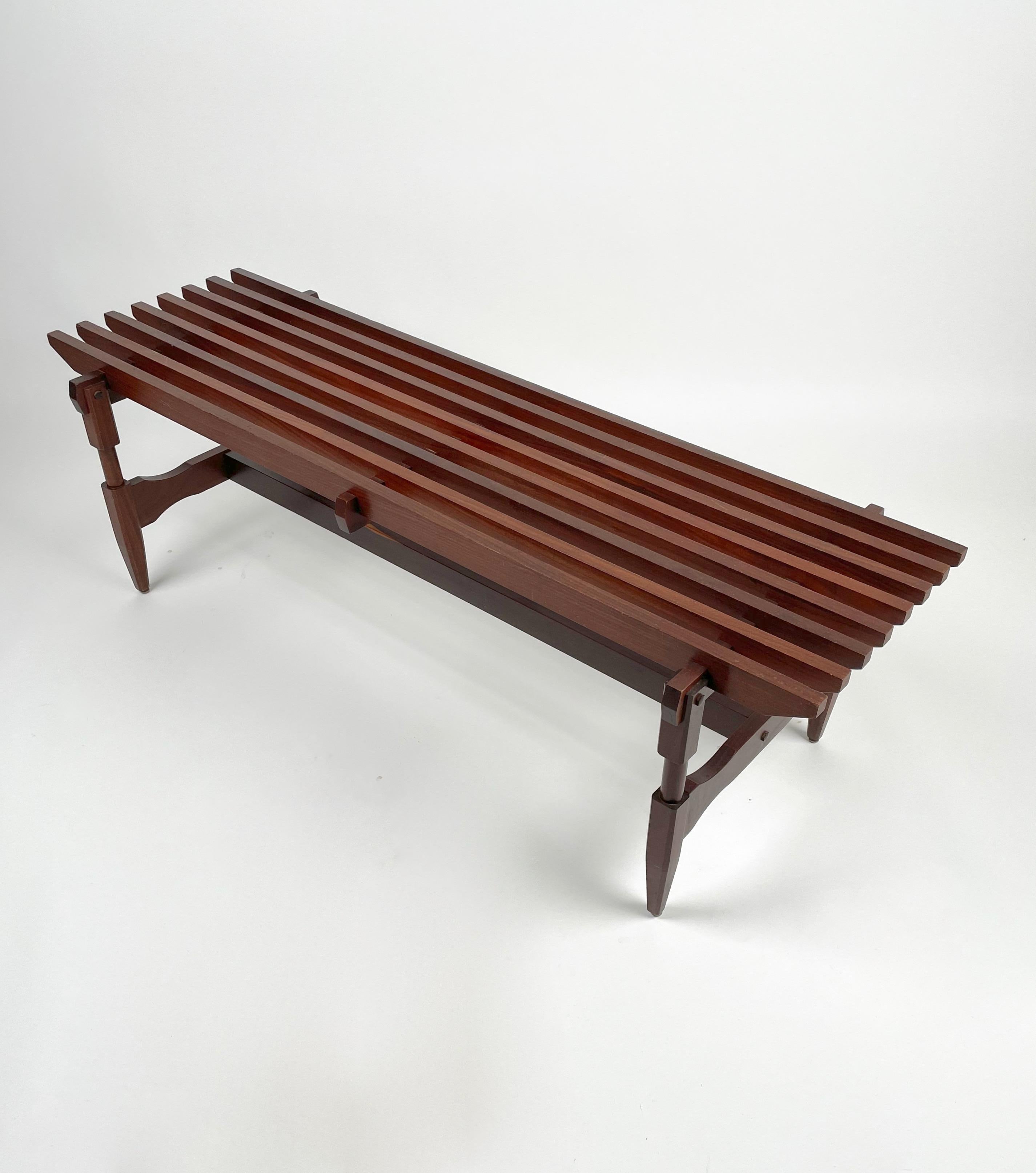 Wood Bench Attributed to Ico Parisi Italy 1950s For Sale 7