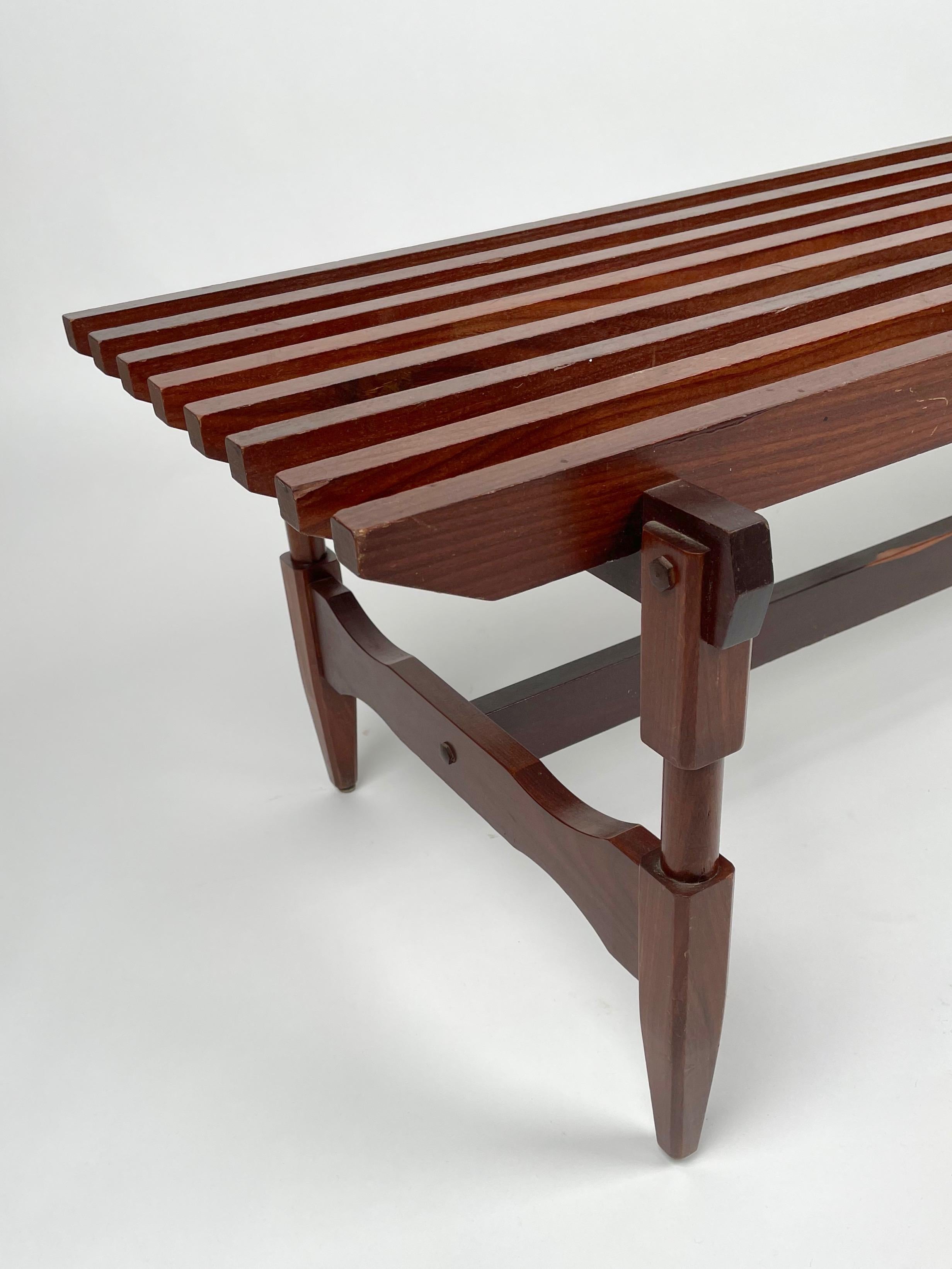 Wood Bench Attributed to Ico Parisi Italy 1950s For Sale 9