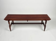Wood Bench Attributed to Ico Parisi Italy 1950s