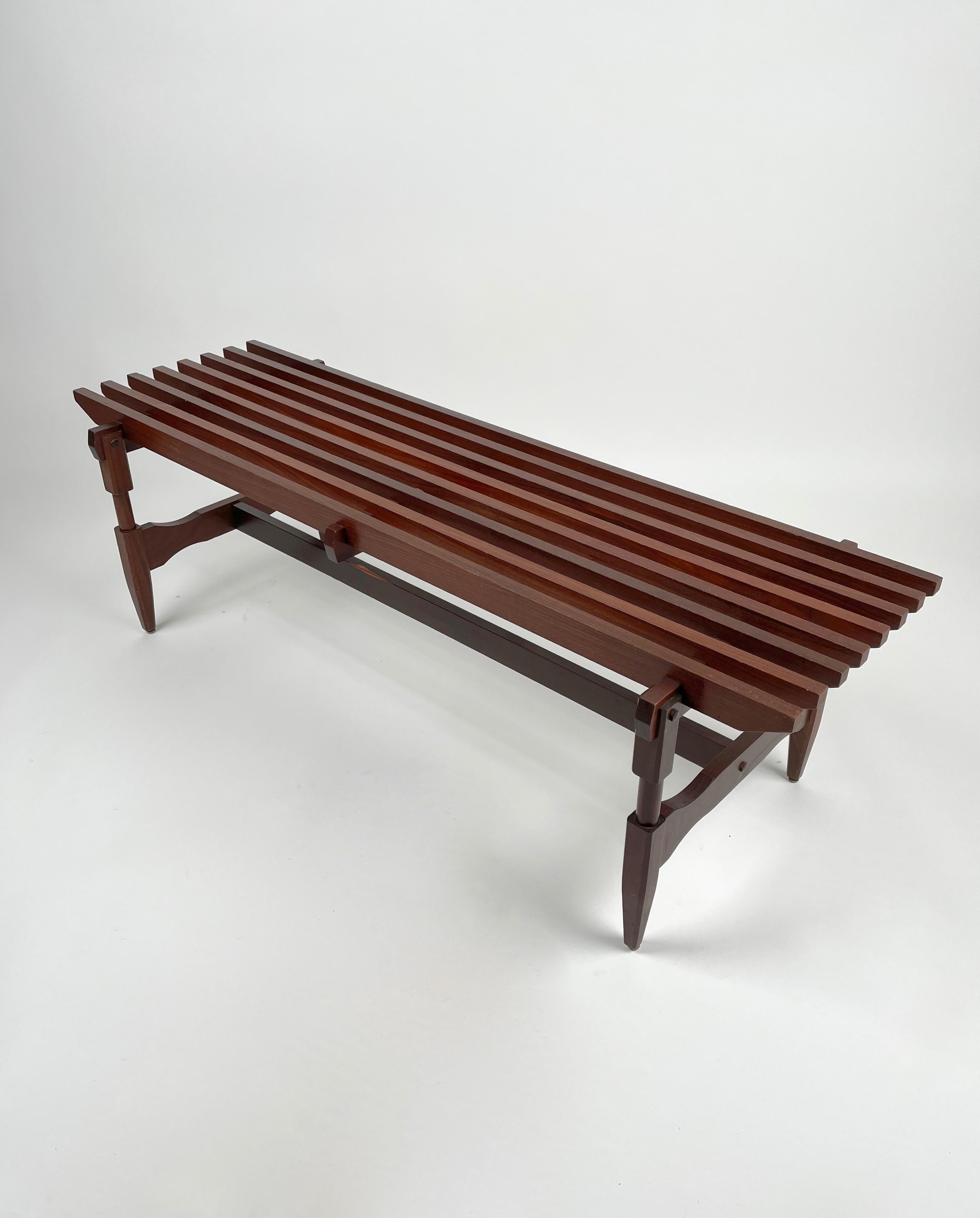 Mid-20th Century Wood Bench Attributed to Ico Parisi Italy 1950s For Sale