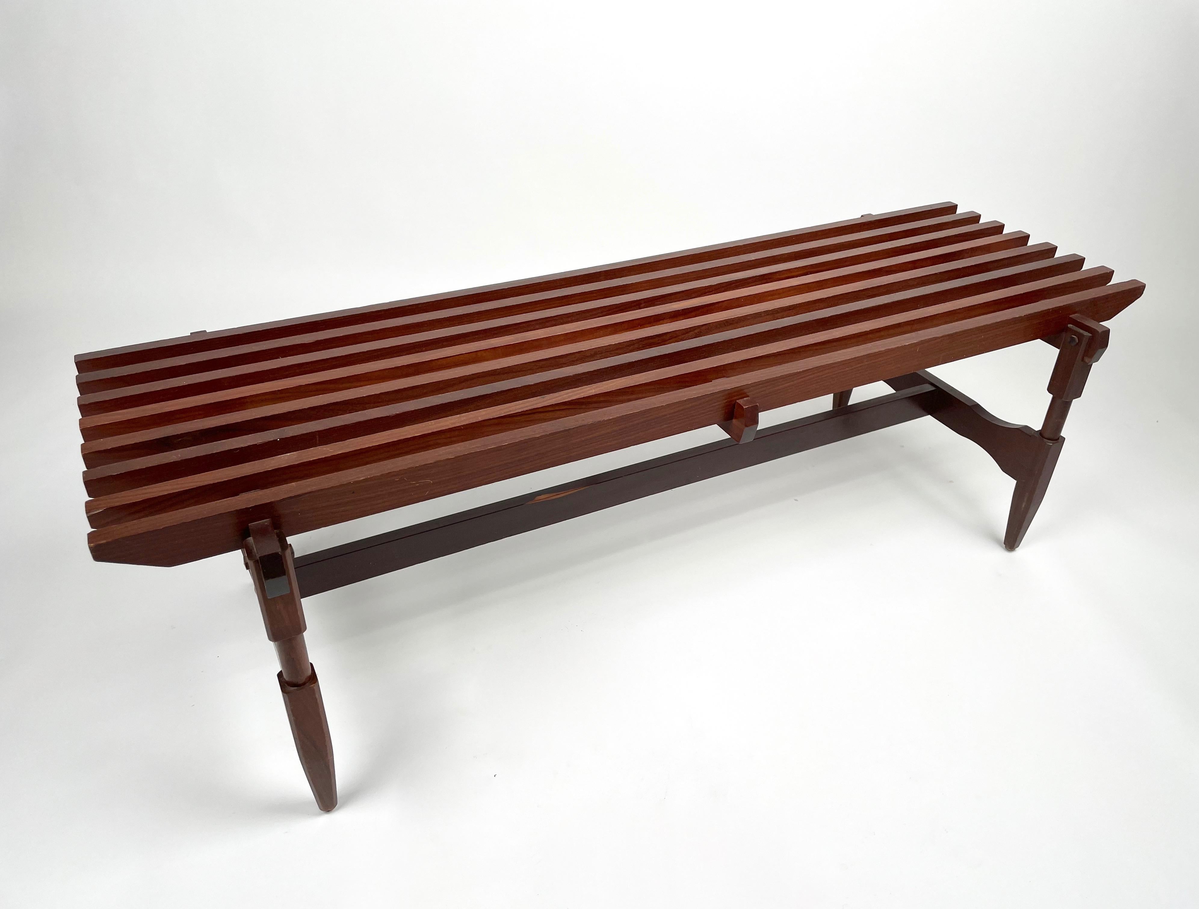 Wood Bench Attributed to Ico Parisi Italy 1950s For Sale 1