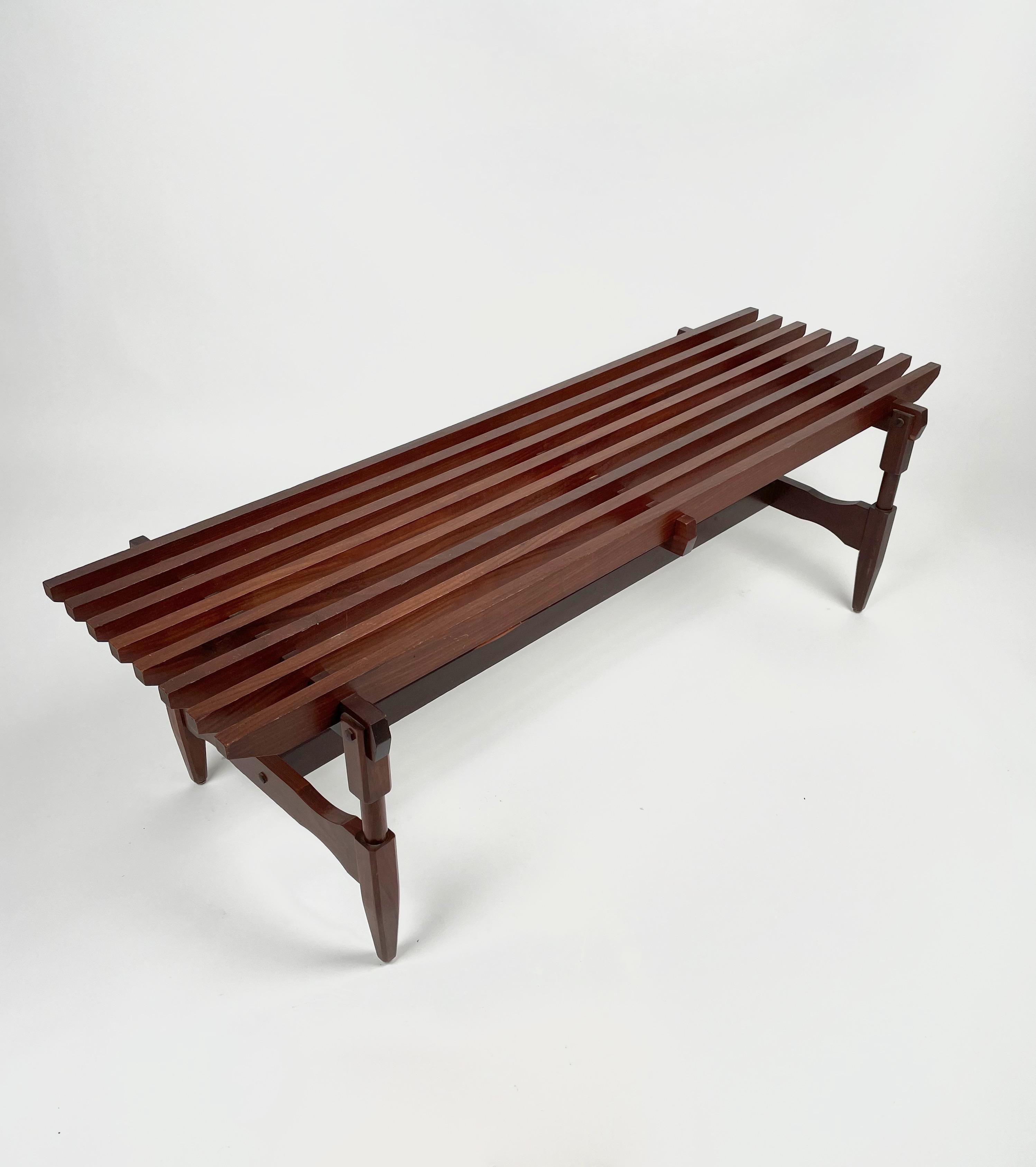Wood Bench Attributed to Ico Parisi Italy 1950s For Sale 2