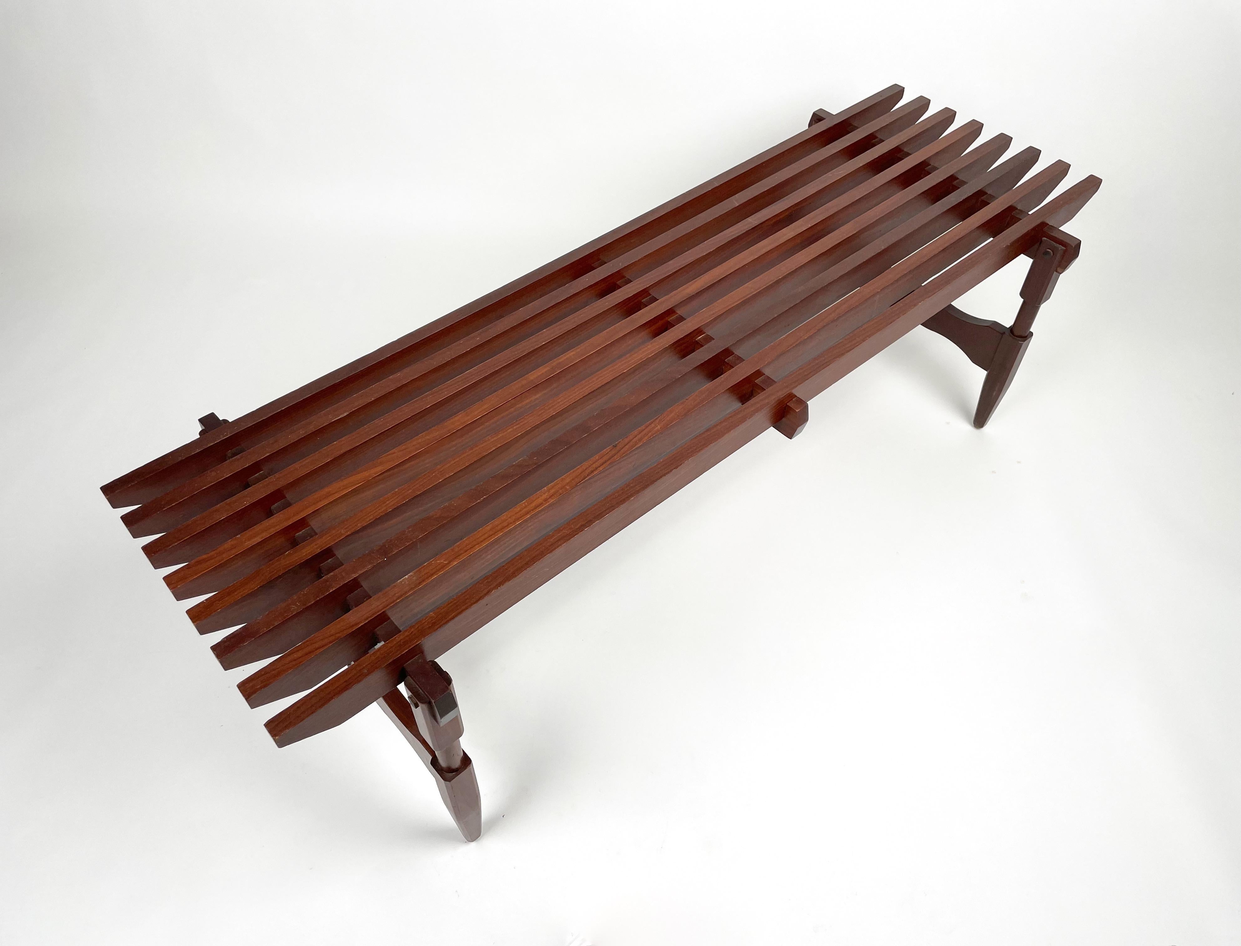 Wood Bench Attributed to Ico Parisi Italy 1950s For Sale 3