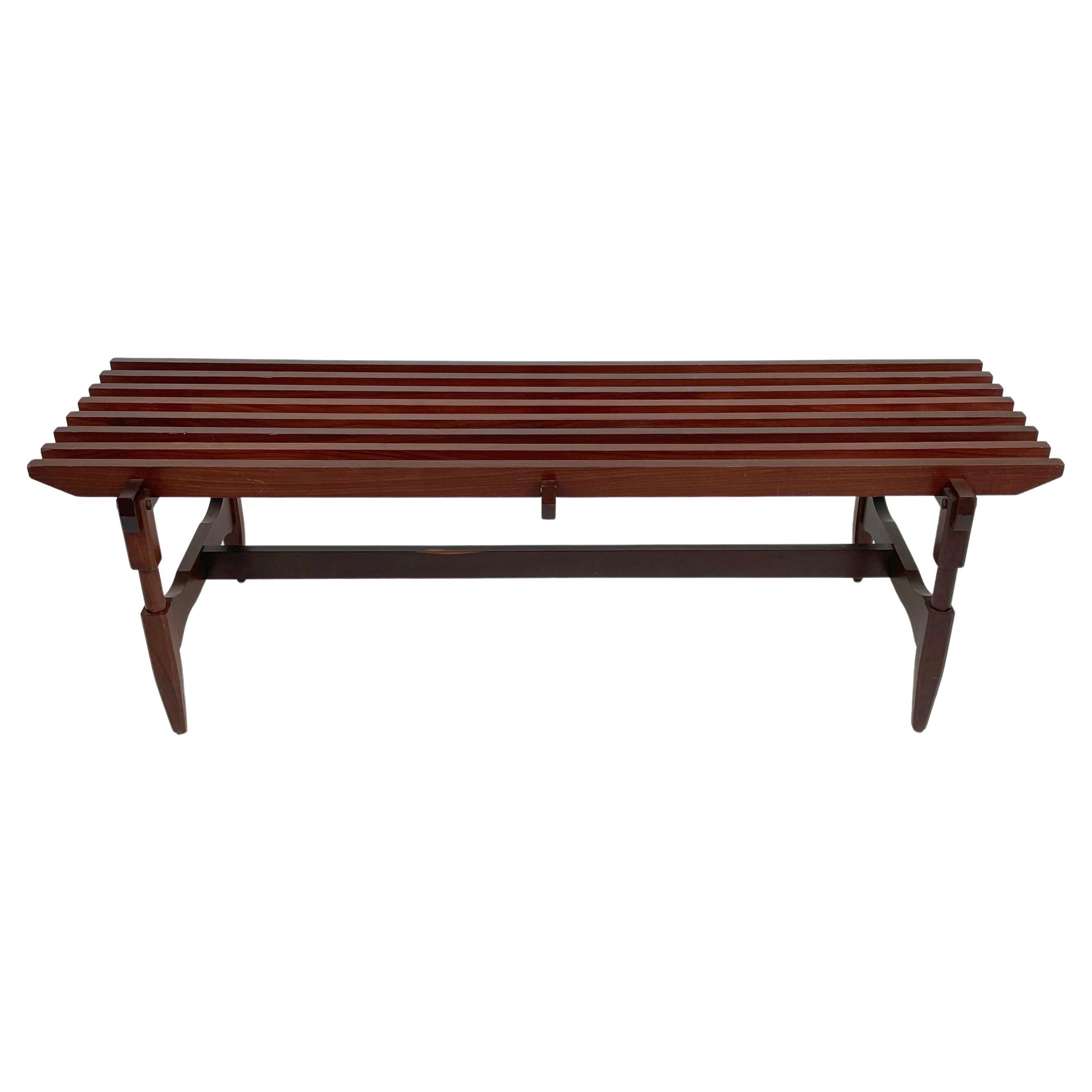 Wood Bench Attributed to Ico Parisi Italy 1950s For Sale