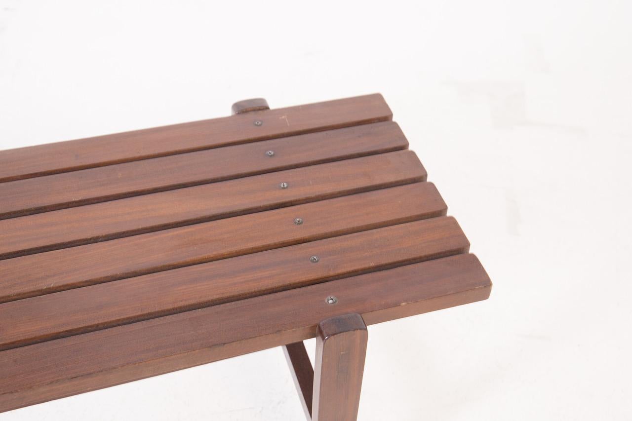 Banco de madera de Ezio Longhi para Elam, 1950 Moderno de mediados de siglo