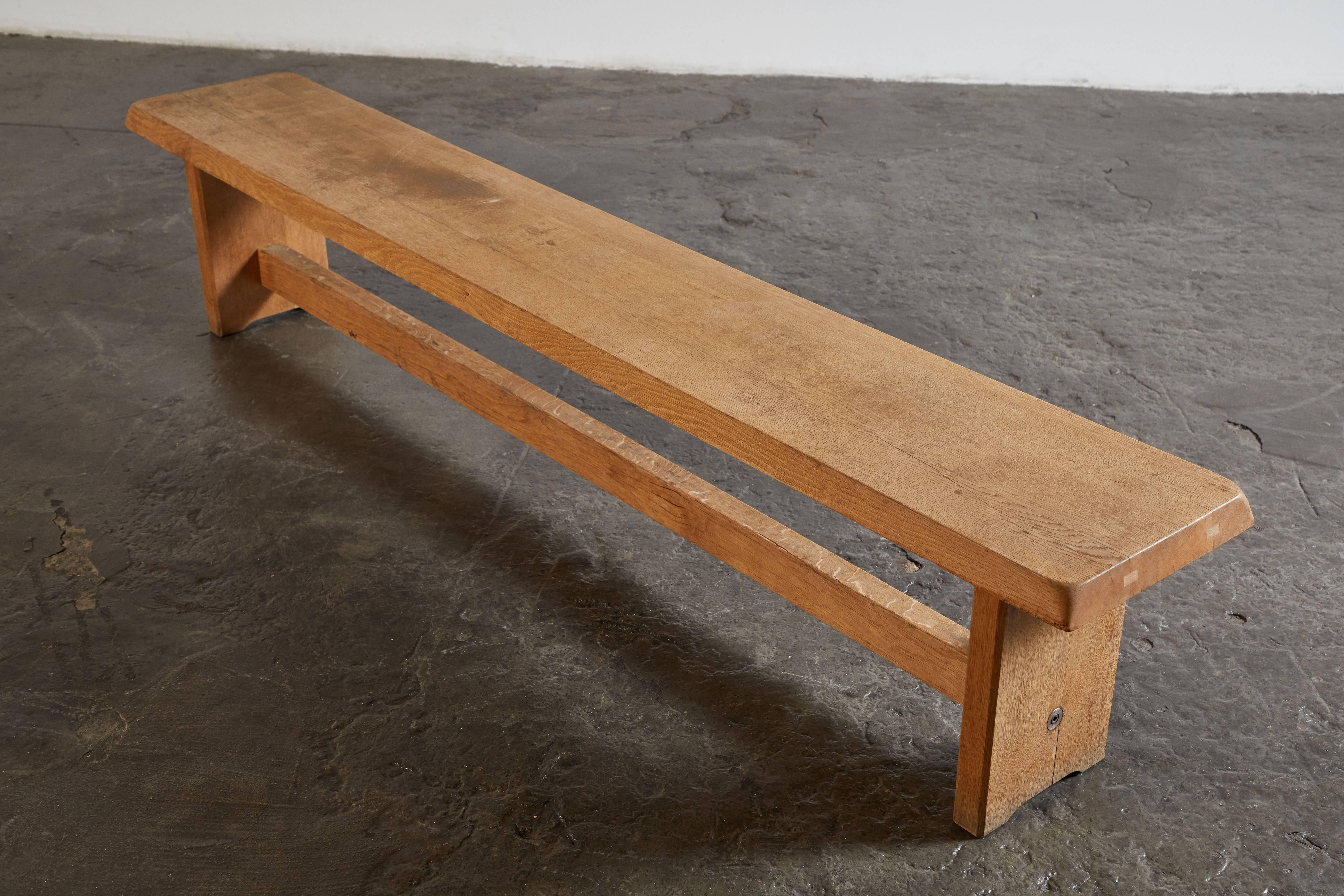 Elm Wood Bench by Pierre Chapo