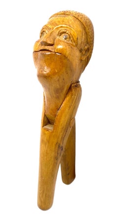 Wood Black Forest Brienz Carved Figural Gnome Nutcracker German Antique, 1900s