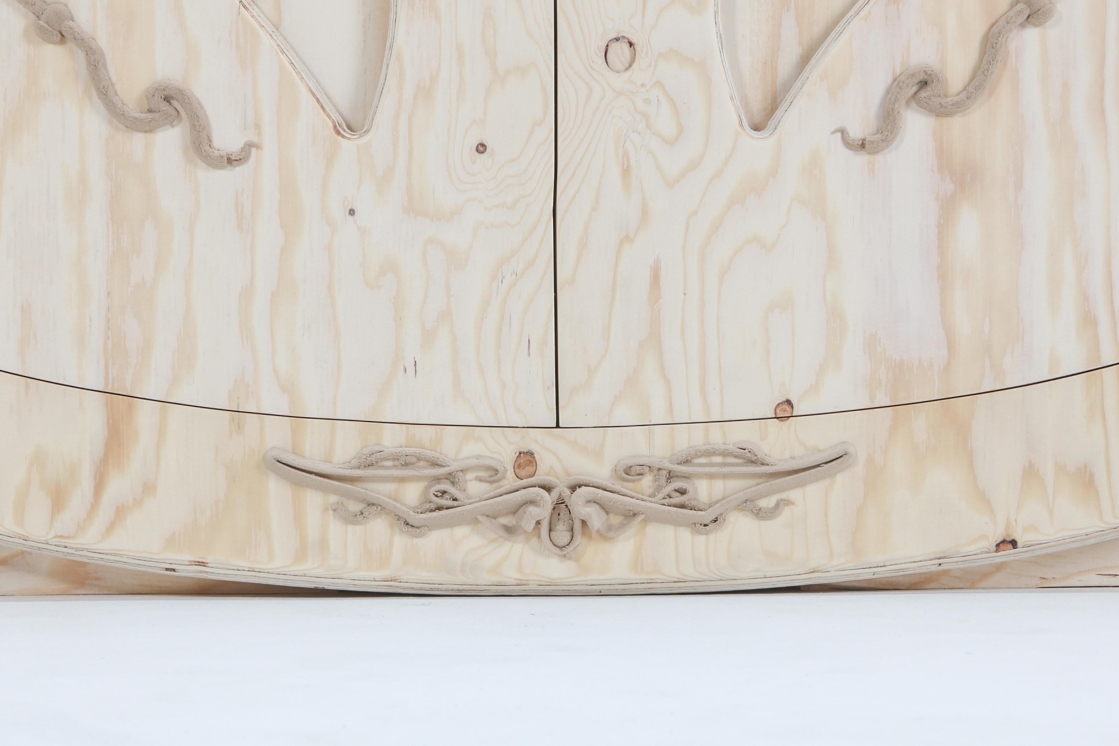 Meuble de rangement ornemental en contreplaqu  bord rond  Wood-Blend Cabinet , Schimmel & Schweikle en vente 3