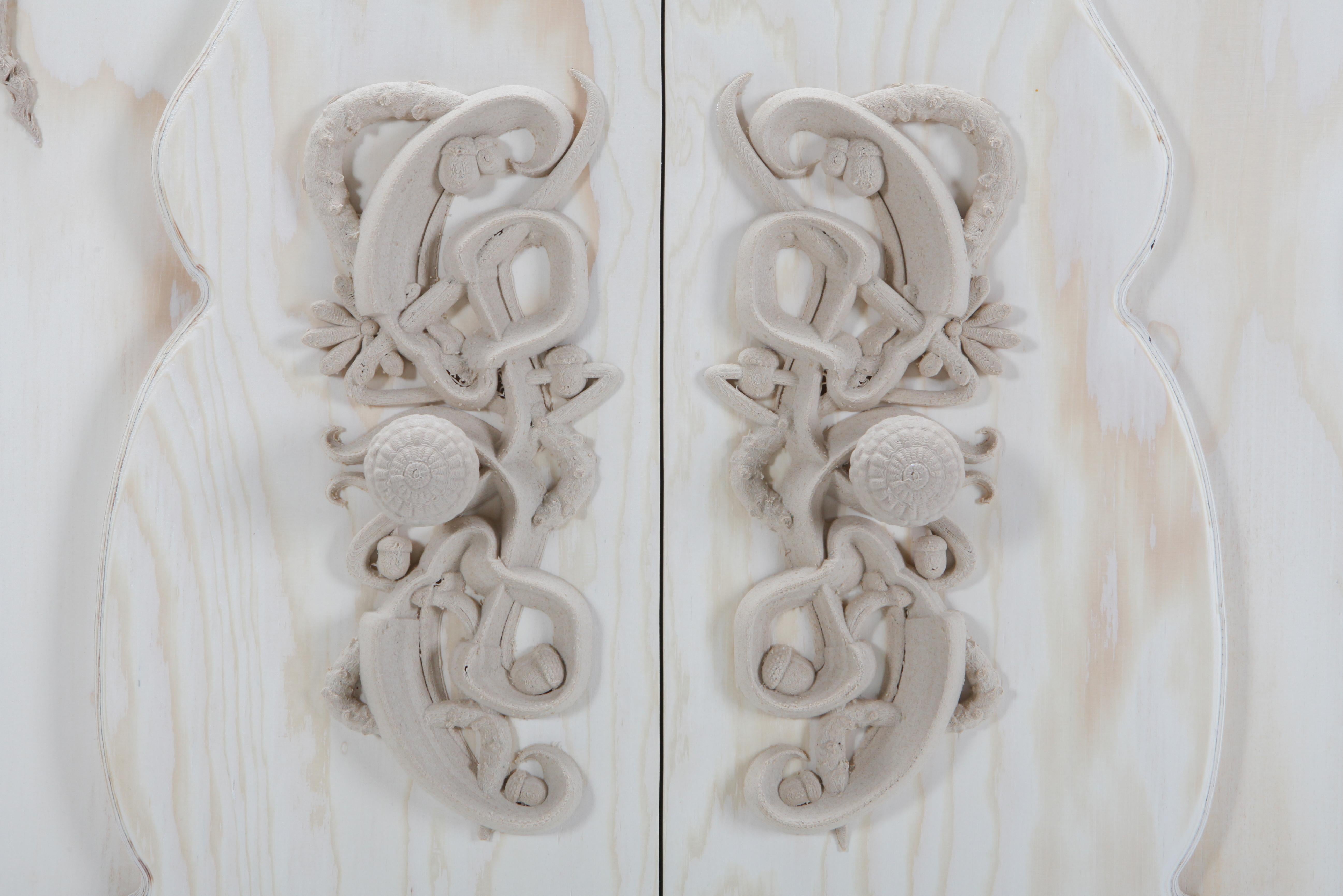'Wood-Blend Cabinet' Ornamental Round Edge Plywood Cabinet, Schimmel & Schweikle For Sale 3