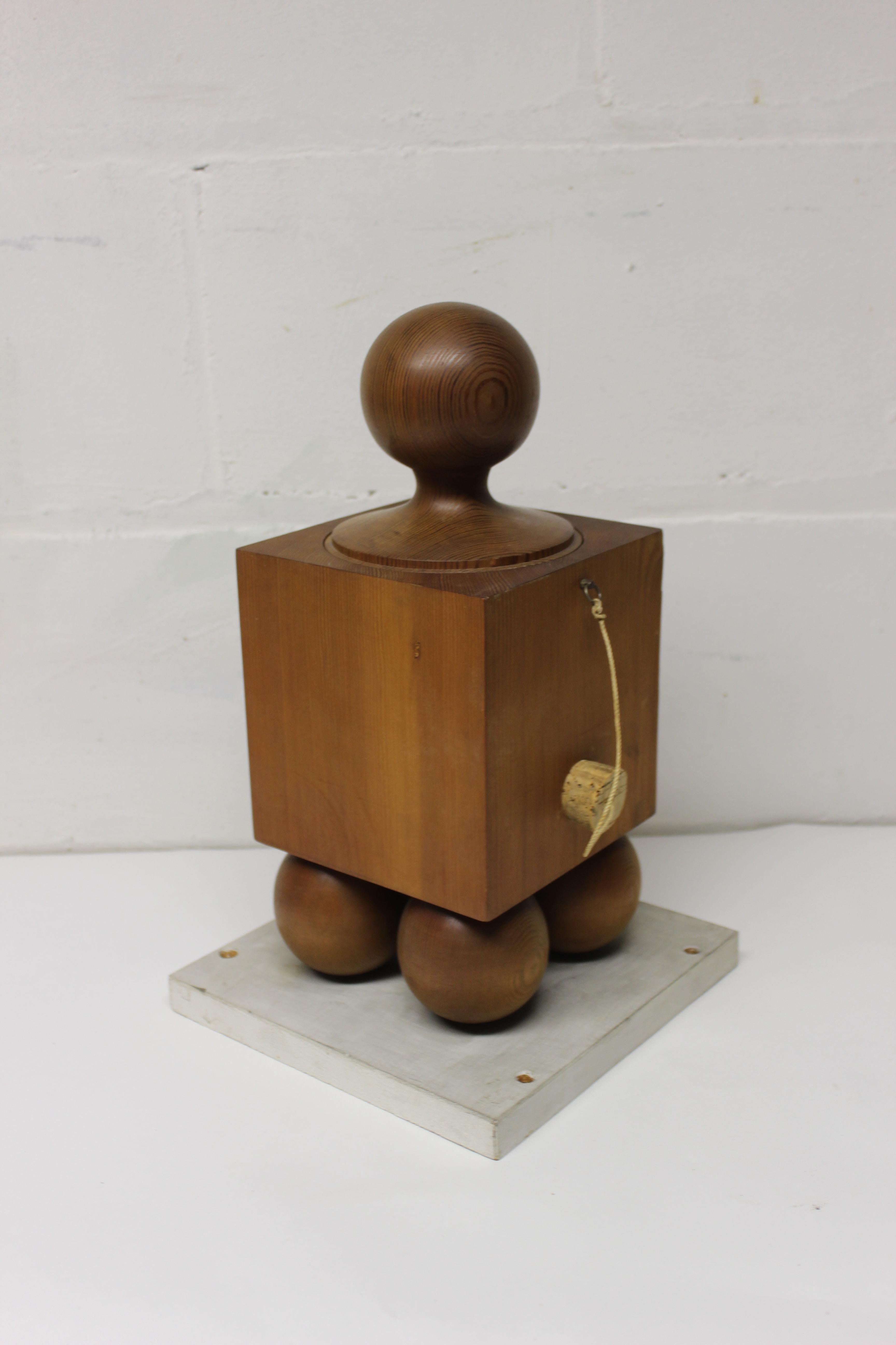 Wood Block Sculpture For Sale 1