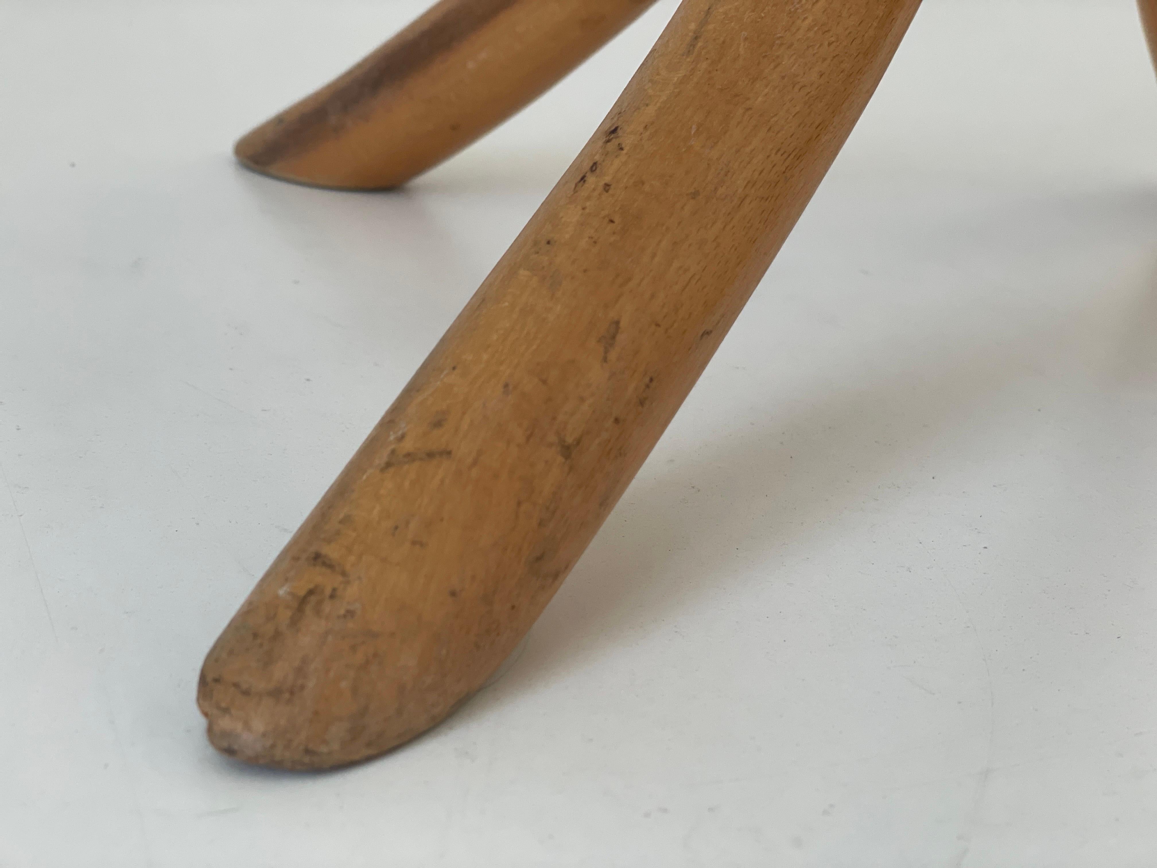 Wood Body Industrial Adjustable Stool, 1950s, Germany For Sale 6