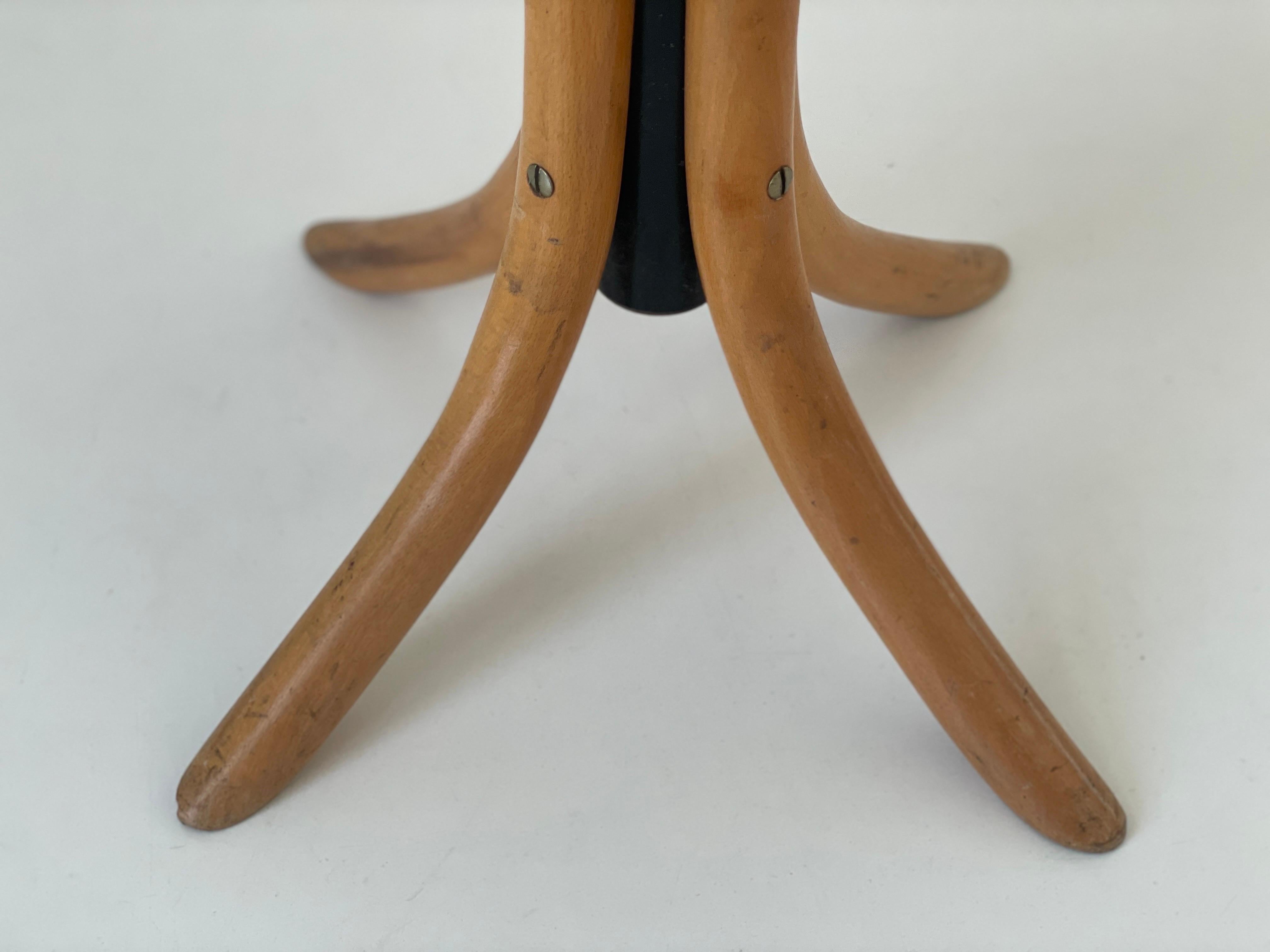 Wood Body Industrial Adjustable Stool, 1950s, Germany For Sale 7