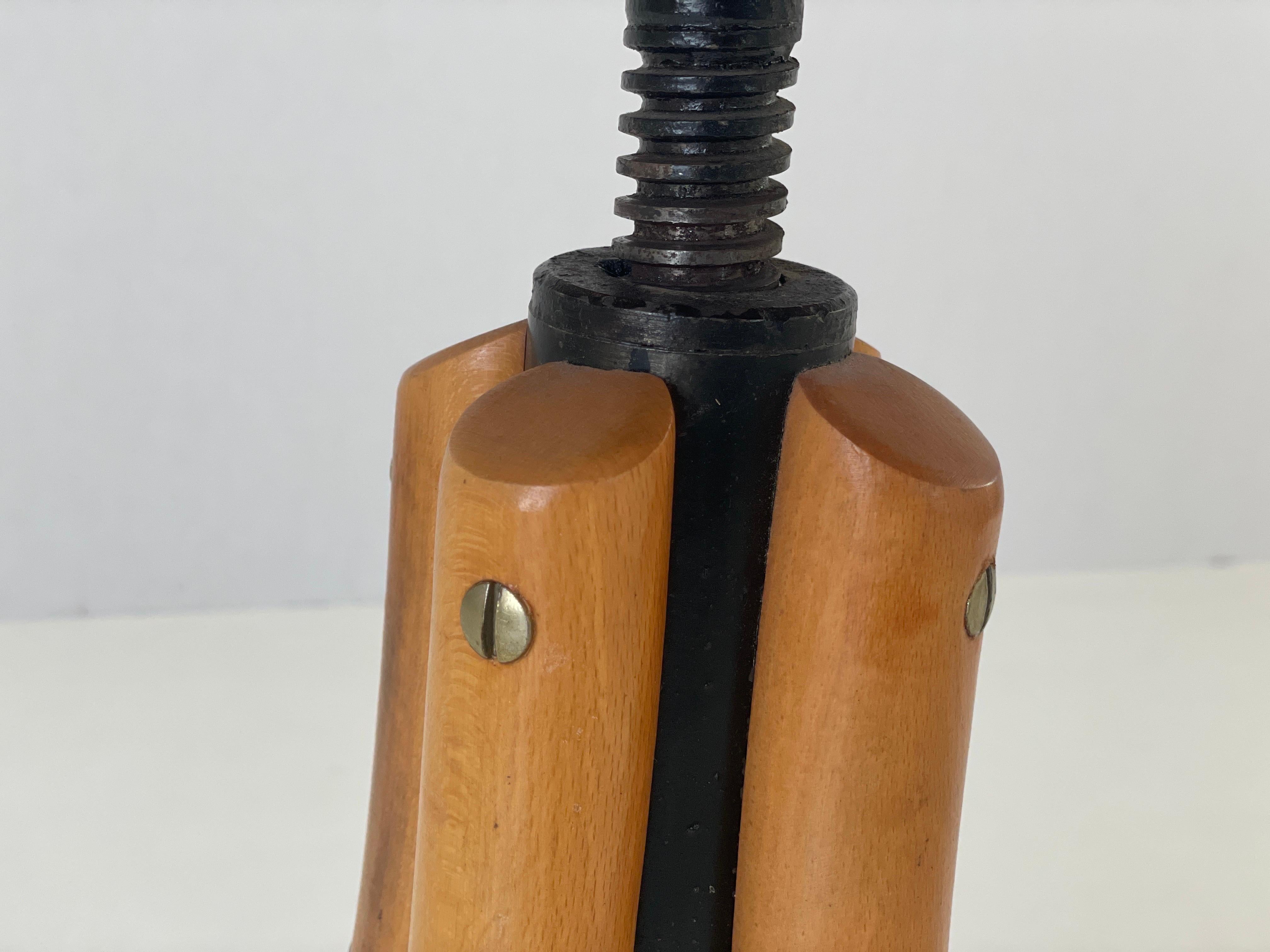Wood Body Industrial Adjustable Stool, 1950s, Germany For Sale 2