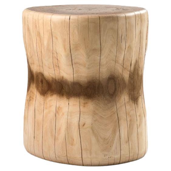 Bone Carved Solid Wooden Stump by Kunaal Kyhaan For Sale