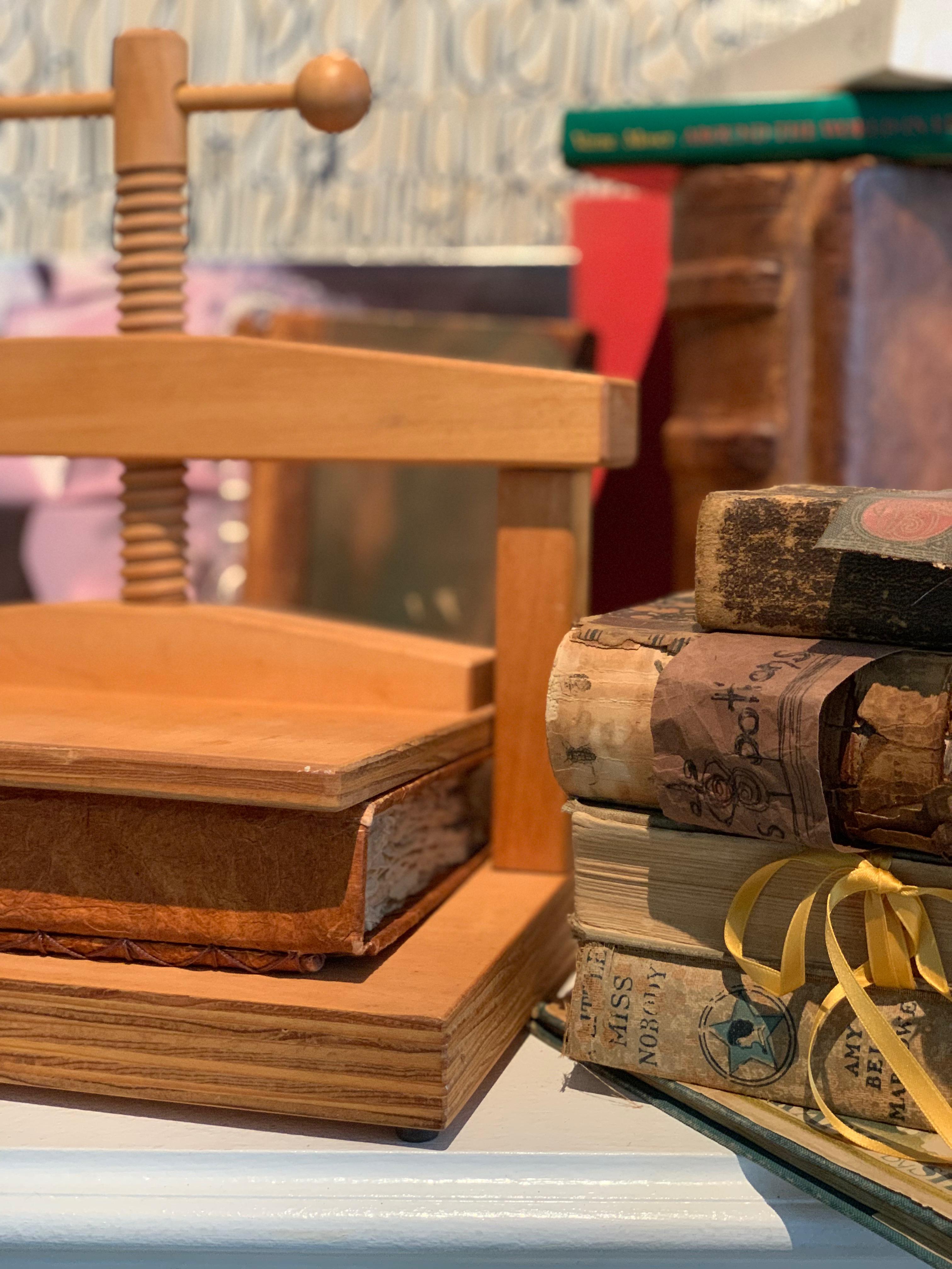 wooden book press